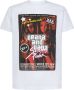 Dsquared2 Grafisch Bedrukt Katoenen T-shirt voor Heren Wit Heren - Thumbnail 8