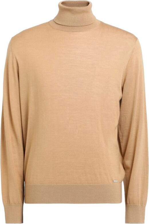 Dsquared2 Heren wollen trui met hoge kraag Beige Heren