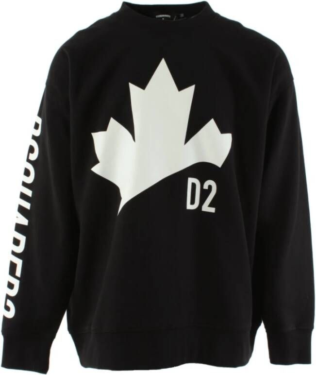 Dsquared2 Iconisch Logo Sweatshirt Upgrade Casual Stijl Black Heren