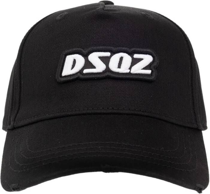 Dsquared2 Geëmbosseerd Logo Baseball Cap Fibbia Black Unisex
