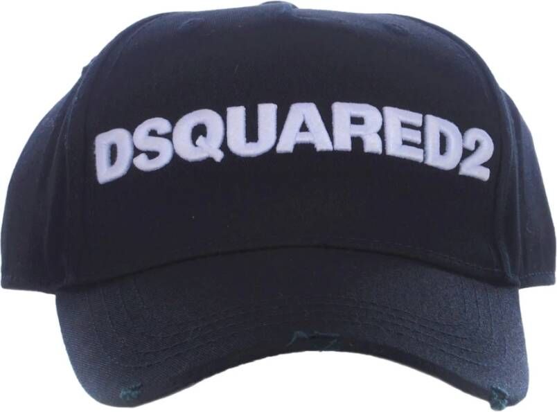 Dsquared2 Honkbalpet met geborduurd logo met reliëf Zwart Unisex