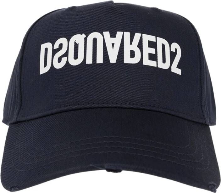 Dsquared2 Honkbalpet met logo Blauw Heren