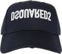 Dsquared2 Navy Blauwe Katoenen Pet Gebogen Klep Logo Print Blauw Heren - Thumbnail 3