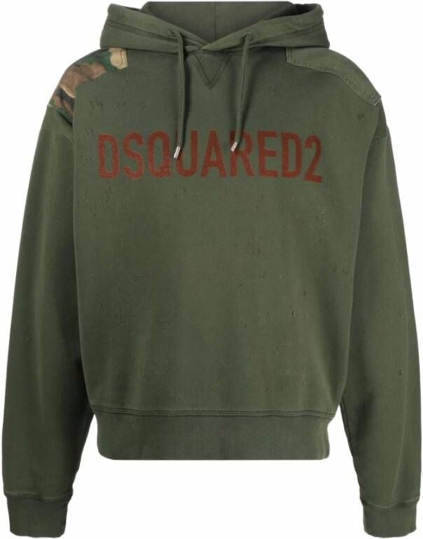 Dsquared2 Hoodie met logo Groen Heren