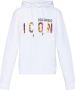 Dsquared2 Print Logo Hoodie White Dames - Thumbnail 1