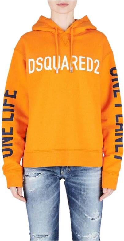 Dsquared2 Hoodies Oranje Dames