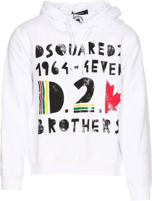 Dsquared2 Witte Cool Fit Hoodie voor Heren White Heren