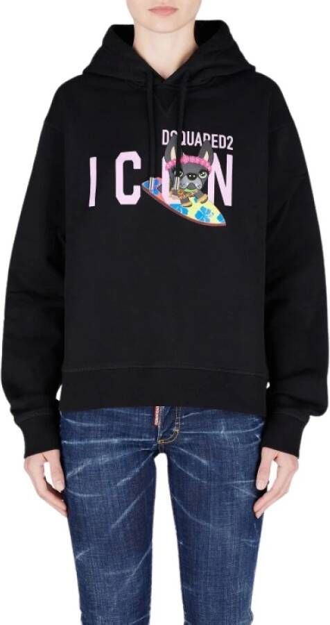 Dsquared2 Gedrukte hoodie Zwart Dames