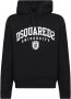 Dsquared2 Zwarte katoenen hoodie met wit logo print Black Heren - Thumbnail 1