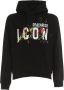 Dsquared2 Zwarte hoodie met print op de oorkant Black Heren - Thumbnail 1