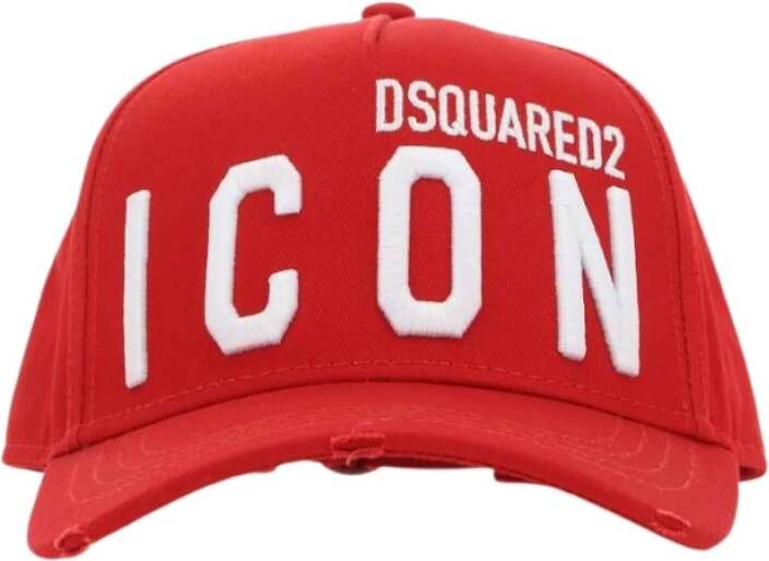 Dsquared2 Stijlvolle zonnebeschermende baseballpet Rood Heren