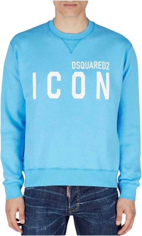 Dsquared2 Icon Collectie Blauwe Sweatshirt Blauw Heren