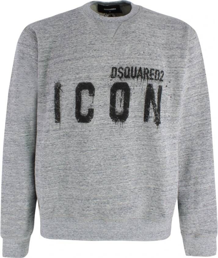 Dsquared2 Icon Logo-Print Sweatshirt Grijs Heren
