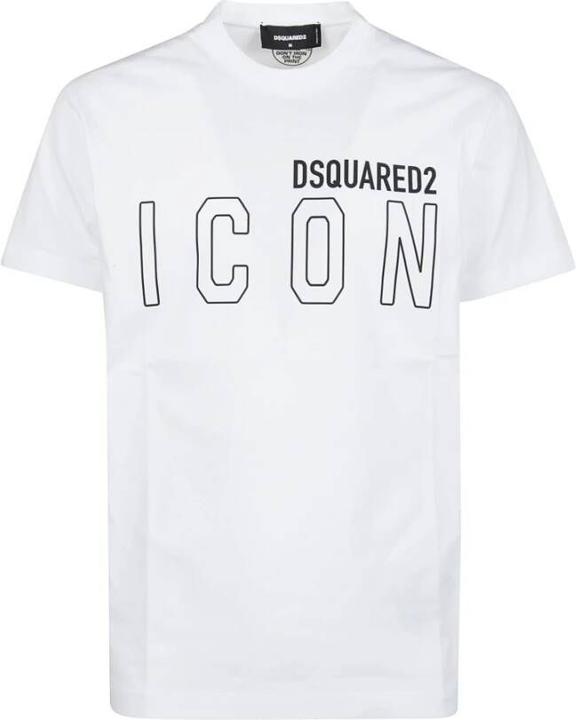 Dsquared2 Icon Outline Cool T-Shirt Wit Heren