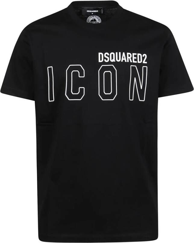 Dsquared2 Icon Outline Cool T-Shirt Zwart Heren