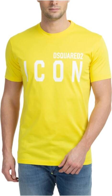 Dsquared2 Icon T-shirt Geel Heren