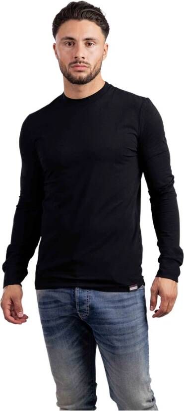 Dsquared2 Icon T-Shirt Lange Mouwen Heren Zwart Black Heren