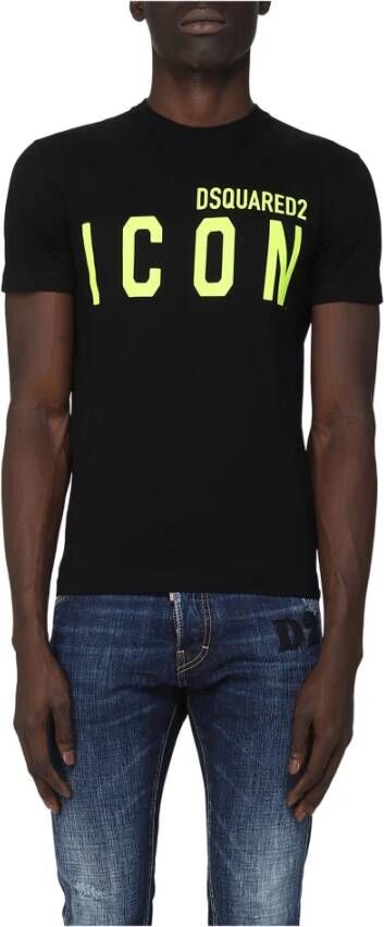 Dsquared2 Iconisch Heren T-Shirt Premium Kwaliteit Zwart Heren