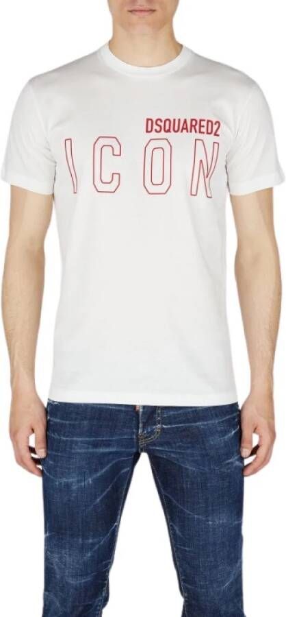 Dsquared2 Iconisch Heren T-Shirt Wit Heren
