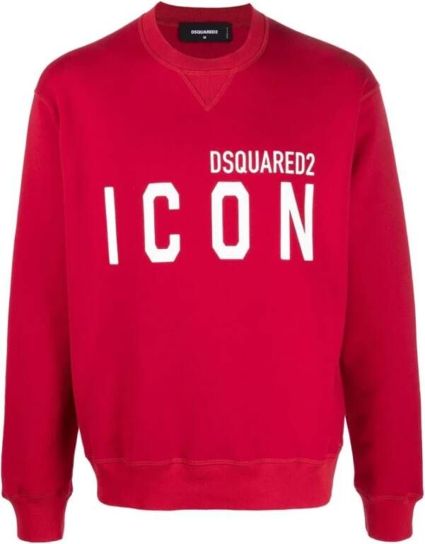 Dsquared2 Iconisch Ronde Hals Sweatshirt in Rood Red Heren