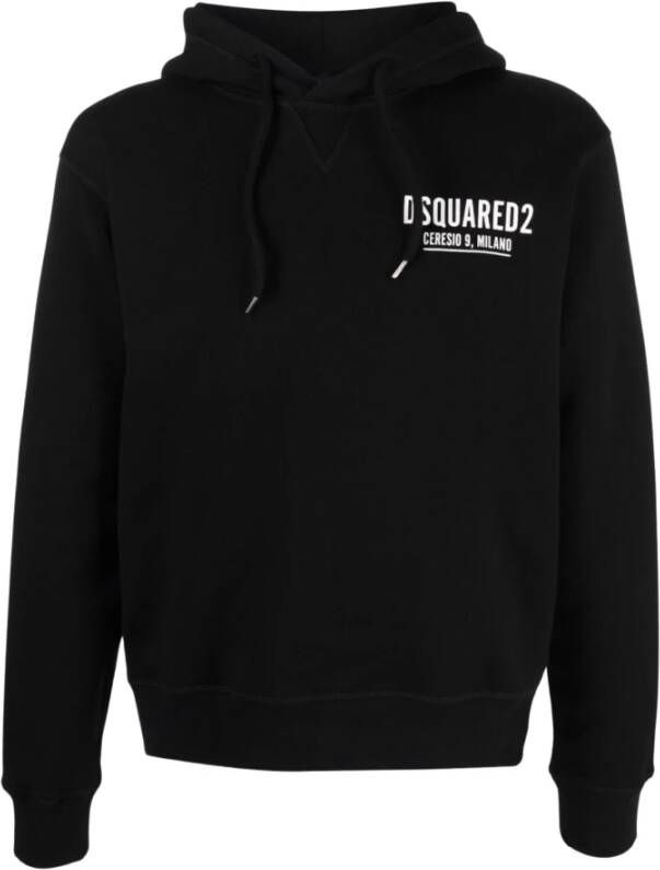 Dsquared2 Zwarte katoenen sweatshirt met capuchon Black Heren