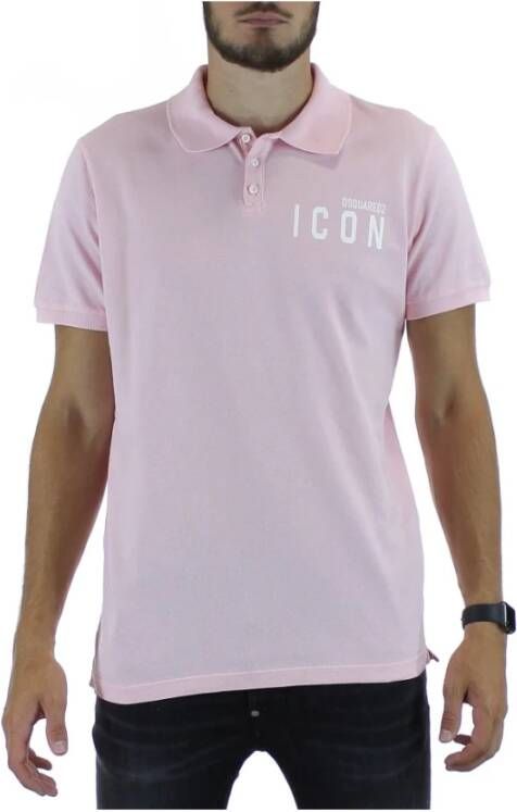 Dsquared2 Iconische Polo Piqué Update je casual garderobe Roze Heren