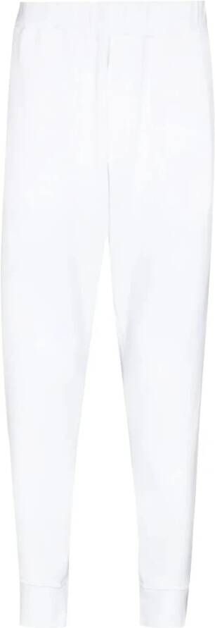 Dsquared2 Iconische Witte Katoenen Sweatpants White Heren