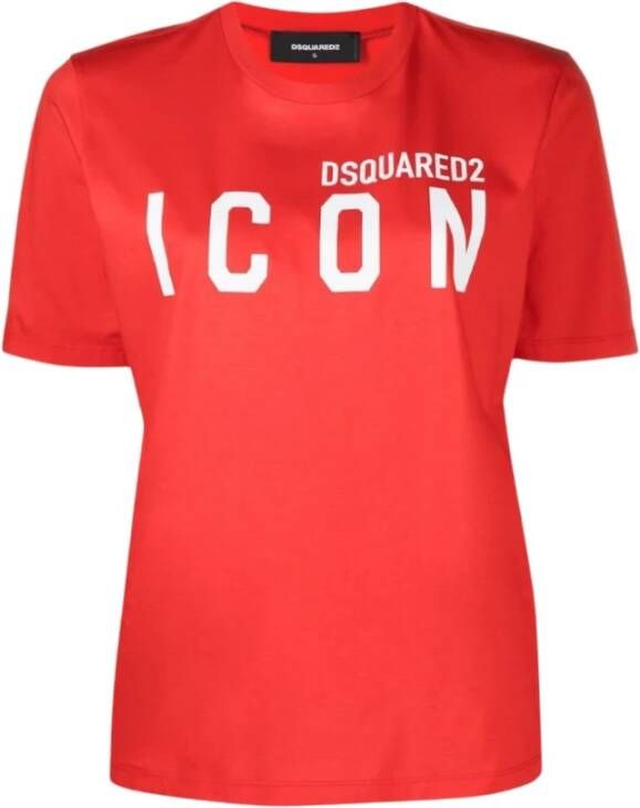 Dsquared2 Icoon T-shirt Rood Dames