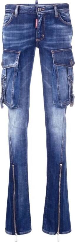 Dsquared2 Indigo Flared Jeans voor Dames Blauw Dames