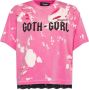 Dsquared2 Italiaans Bedrukt T-shirt met Banddetail Pink Dames - Thumbnail 2