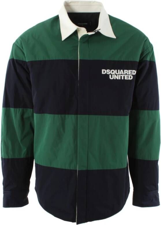 Dsquared2 Heren Casual Overhemd in Groen Blauw Green Heren