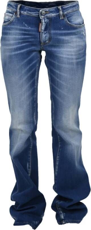 Dsquared2 Gemiddelde taille flare jeans Blauw Dames