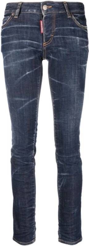 Dsquared2 Slim-fit Blauwe Jeans met Uniek Achterontwerp Blauw Dames