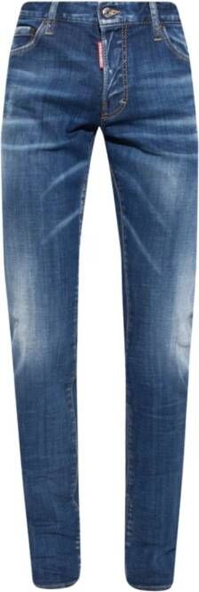 Dsquared2 Slim-Fit Navy Blauwe Broek Blauw Heren