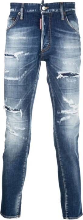 Dsquared2 Elegante en Comfortabele Skinny Jeans Blue Heren