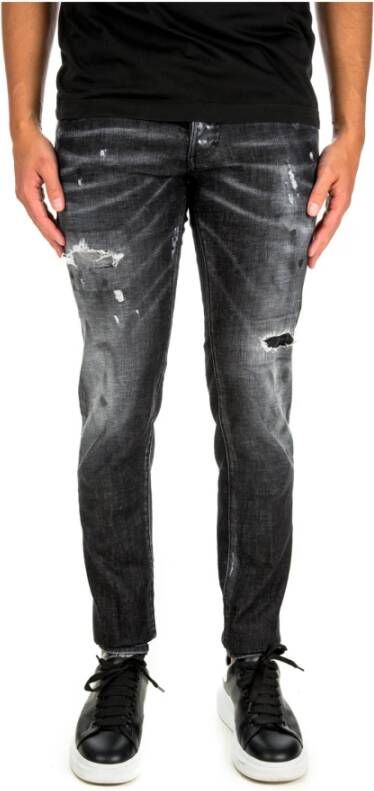 Dsquared2 Distressed Slim-fit Jeans Black Heren
