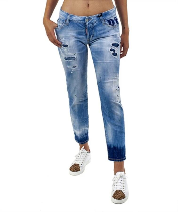 Dsquared2 Jennifer Crop Jeans Blauw Dames