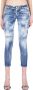 Dsquared2 Heldere Was Cropped Jeans Blue Dames - Thumbnail 1