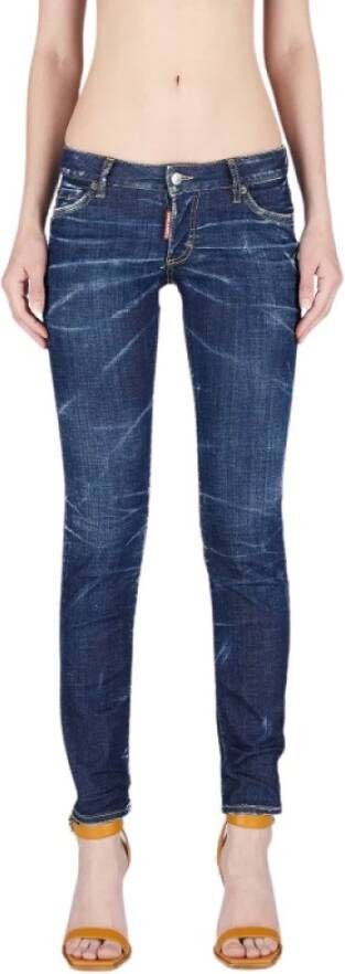Dsquared2 Slim-fit Blauwe Jeans met Uniek Achterontwerp Blauw