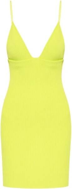 Dsquared2 Geribbelde slipjurk Yellow Dames