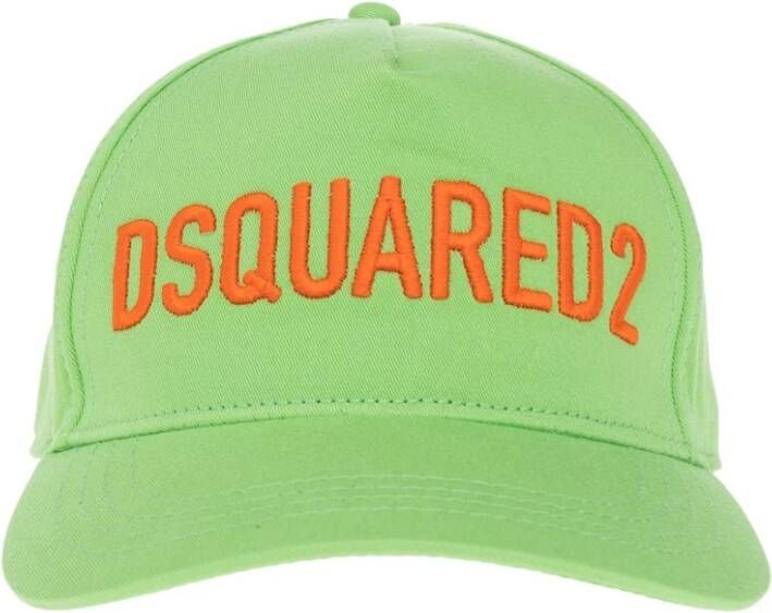 Dsquared2 Stijlvolle Logo Geborduurde Cap voor nen Groen