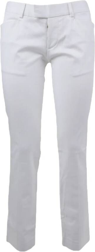 Dsquared2 Katoenen broek met elastan White Dames