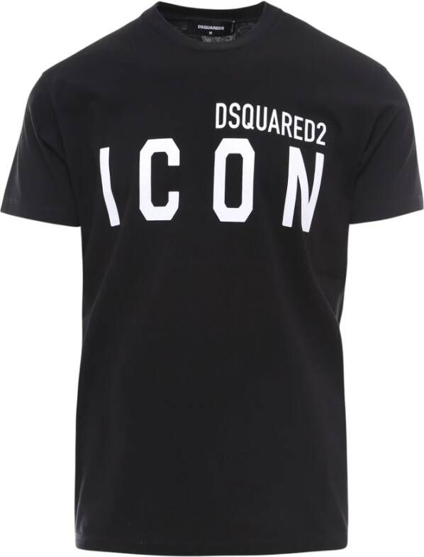 Dsquared2 Katoenen Crew-neck T-Shirt Zwart Heren