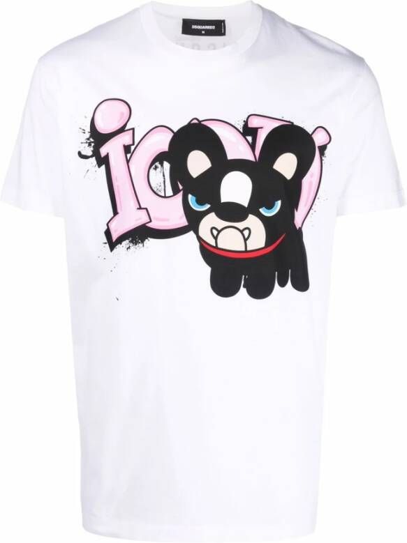 Dsquared2 Katoenen Heren T-Shirt White Heren