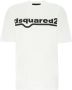 Dsquared2 Wit Katoenen T-Shirt Gemaakt in Italië White Heren - Thumbnail 4