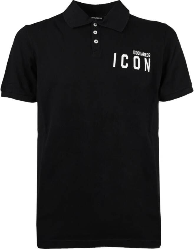 Dsquared2 Katoenen Polo Shirt S79Gl0001 S22743 Zwart Heren