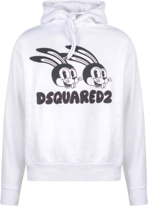 Dsquared2 Katoenen sweatshirt met frontprint Wit Heren