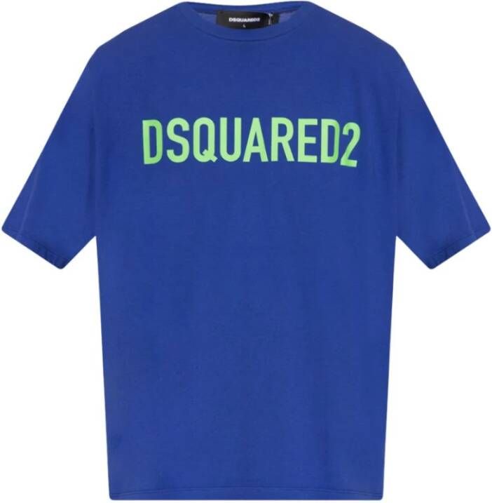Dsquared2 Klassiek Katoenen T-Shirt Blauw Heren