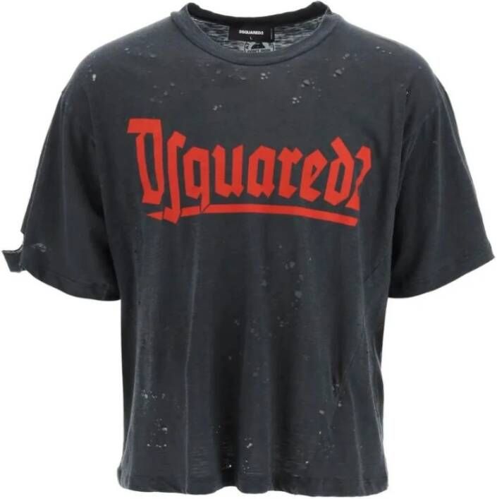 Dsquared2 Klassiek Katoenen T-Shirt Grijs Heren