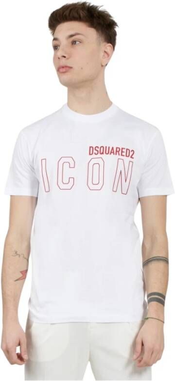 Dsquared2 Klassiek Katoenen T-Shirt Wit Heren